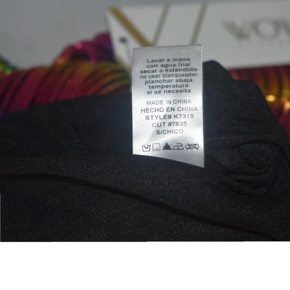 Wow Couture Metallic Rainbow Stripe Maxi Plisee Dress New S - Picture 7 of 8